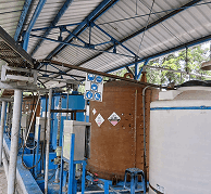 chemical tank with IoT sensor